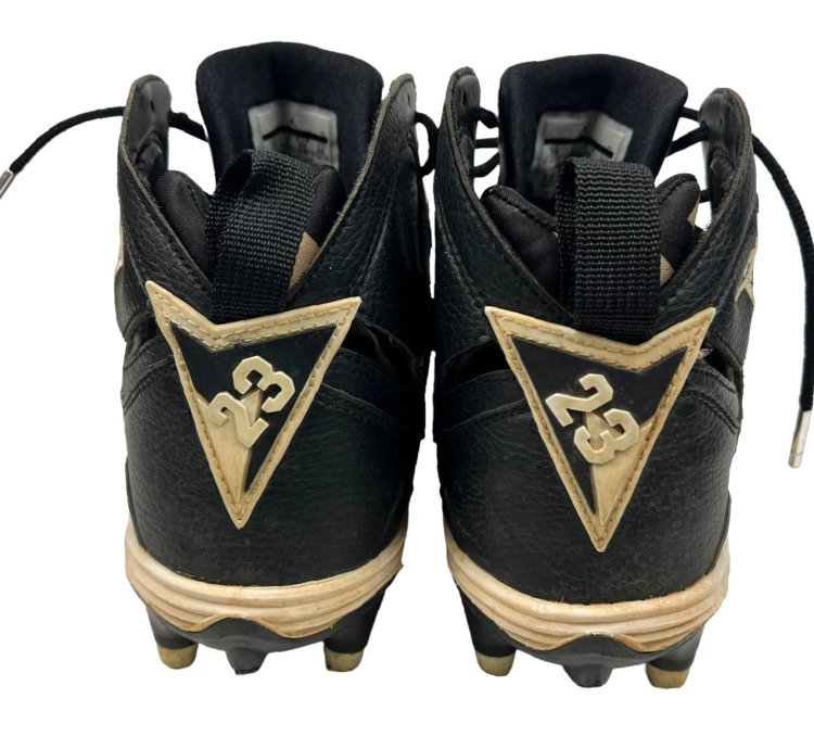 Vintage Air Jordan Retro 7 Oreo Football Cleats 2014 Size 10 Black White Mens