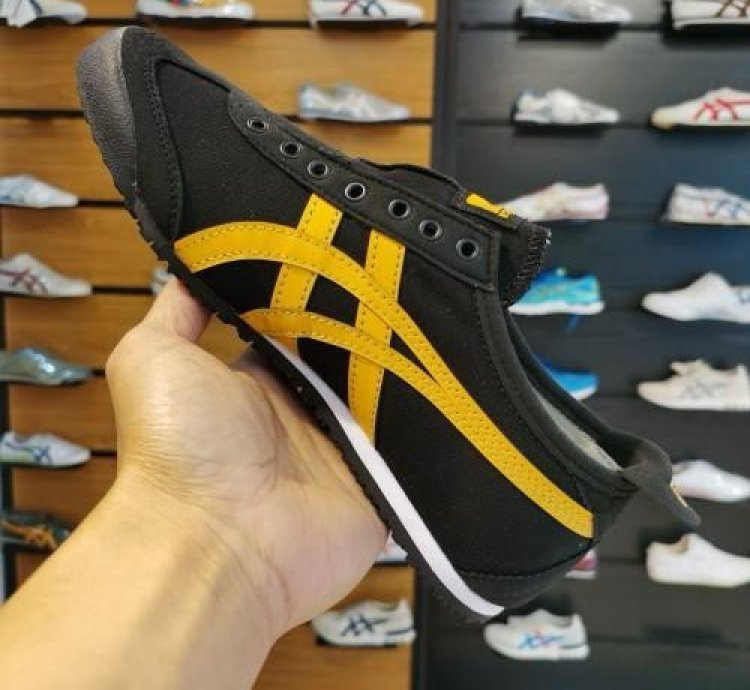 Onitsuka Tiger Mexico 66 Black Yellow Slipons