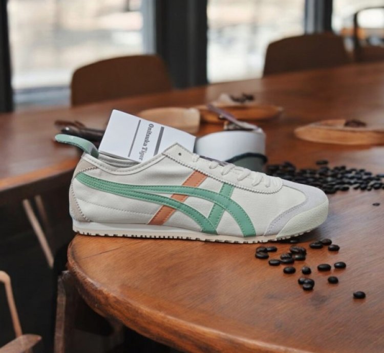 Onitsuka Tiger Mexico 66 Cream Green Orange Sneakers