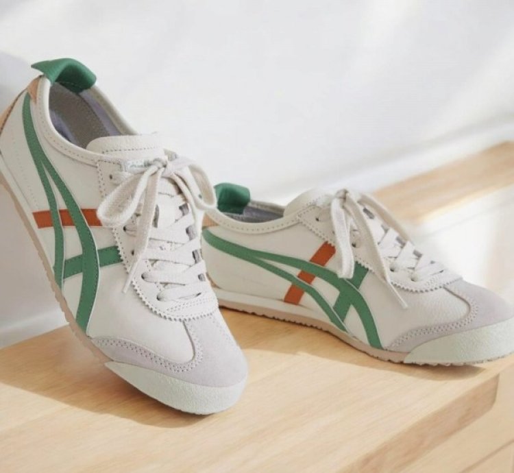 Onitsuka Tiger Mexico 66 Cream Green Orange Sneakers