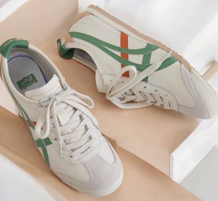 Onitsuka Tiger Mexico 66 Cream Green Orange Sneakers