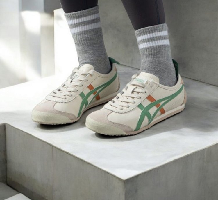 Onitsuka Tiger Mexico 66 Cream Green Orange Sneakers