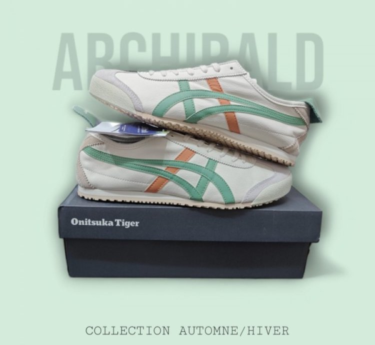 Onitsuka Tiger Mexico 66 Cream Green Orange Sneakers