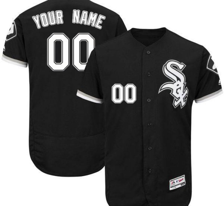 Chicago White Sox Black Customized Flexbase Majestic Mlb Collection Jersey