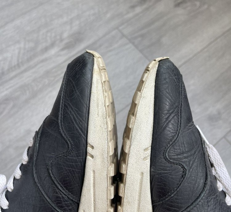 Vintage Black Leather Low Top Nike Air Max 1