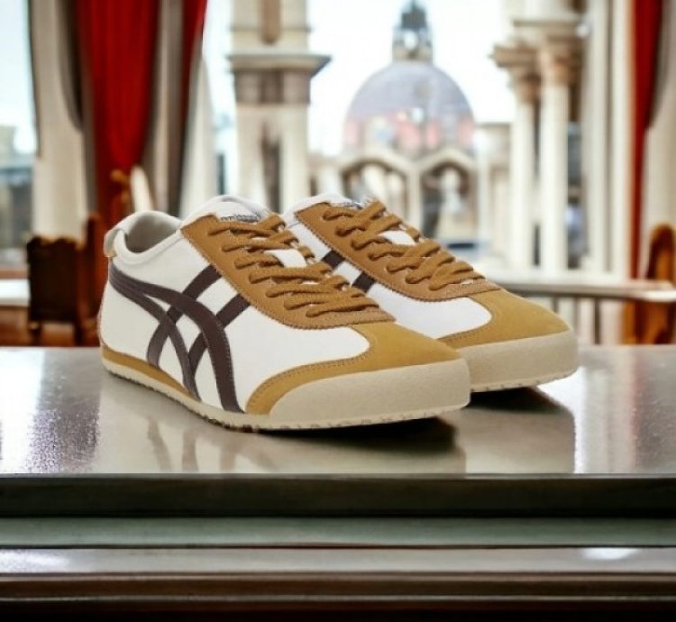 Onitsuka Tiger Mexico 66 Cream Licorice Brown Sneakers