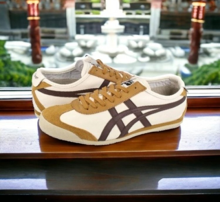 Onitsuka Tiger Mexico 66 Cream Licorice Brown Sneakers