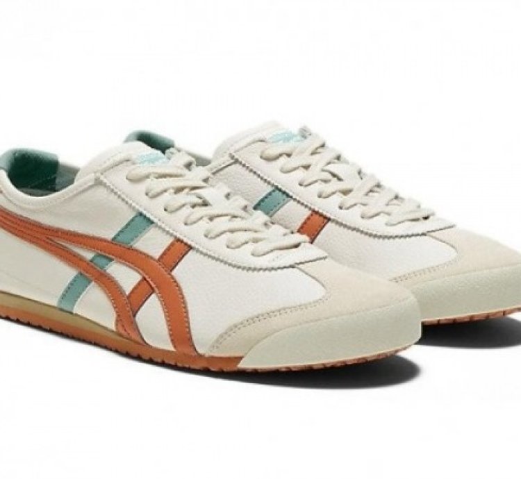 Onitsuka Tiger Mexico 66 Cream Piquant Orange Sneakers