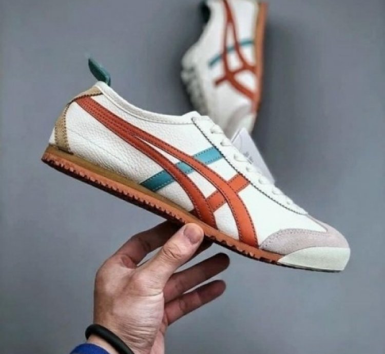 Onitsuka Tiger Mexico 66 Cream Piquant Orange Sneakers
