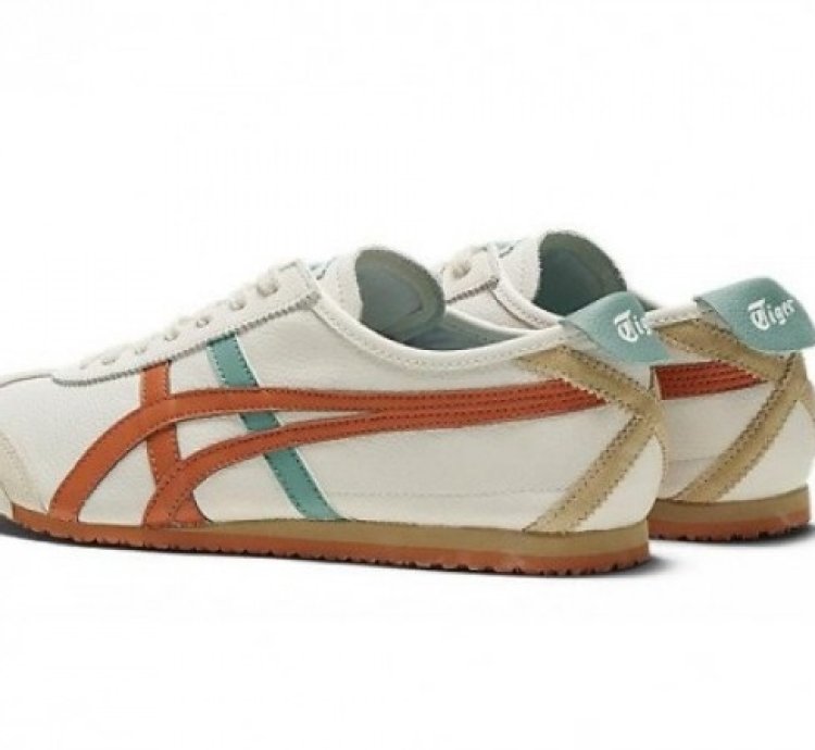 Onitsuka Tiger Mexico 66 Cream Piquant Orange Sneakers