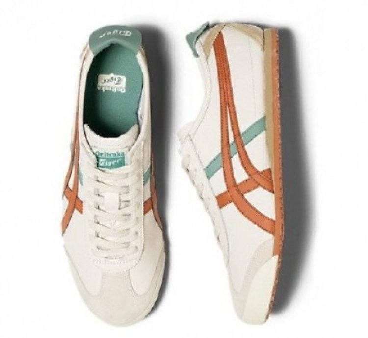 Onitsuka Tiger Mexico 66 Cream Piquant Orange Sneakers