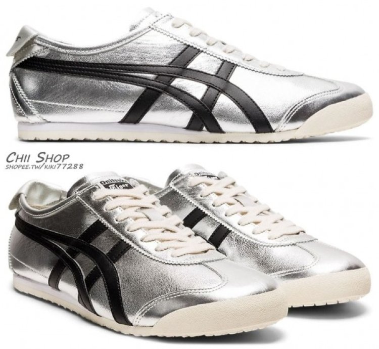 Onitsuka Tiger Mexico 66 Pure Silver Black Sneakers