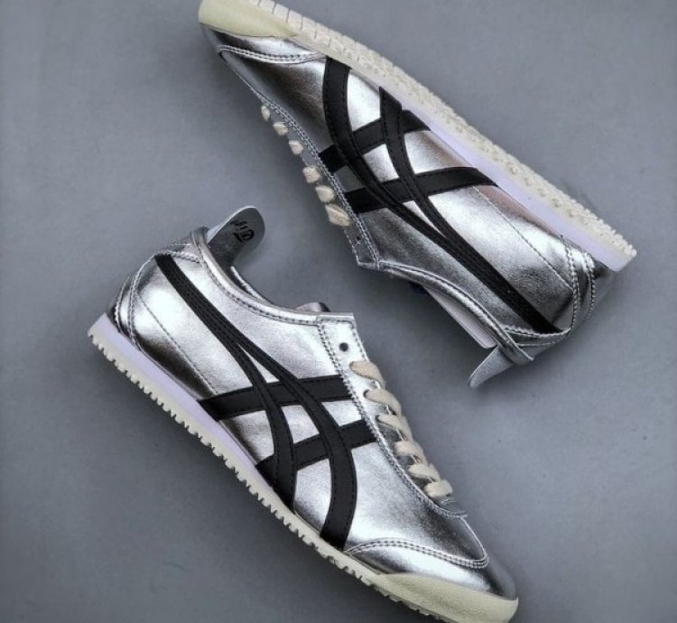 Onitsuka Tiger Mexico 66 Pure Silver Black Sneakers