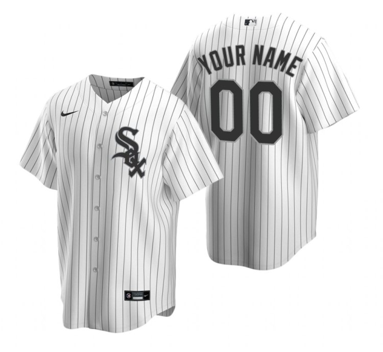 Chicago White Sox Custom White Stitched Mlb Cool Base Home Jersey