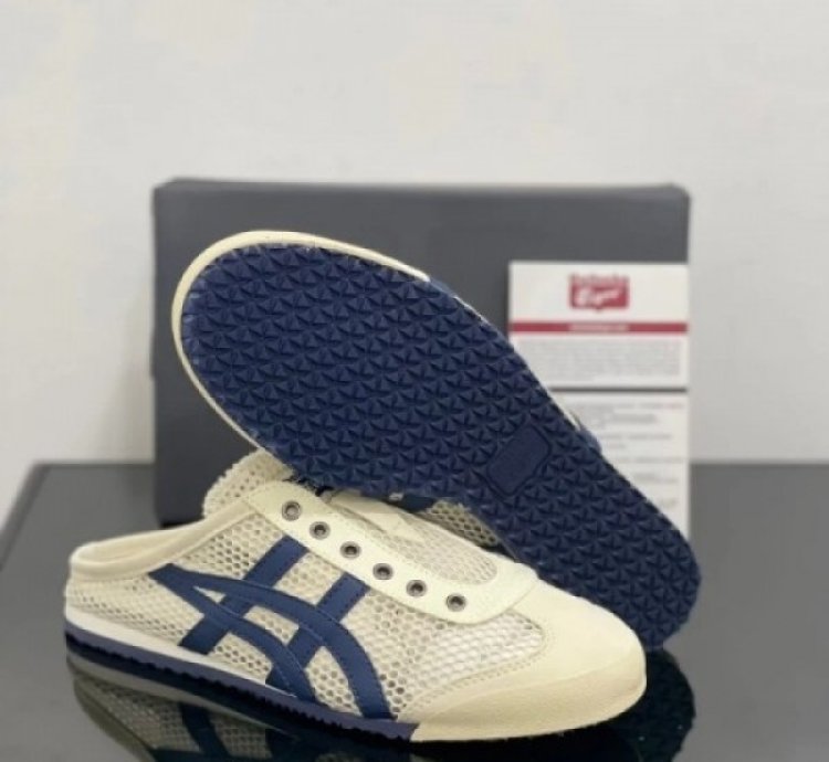 Onitsuka Tiger Mexico 66 Sabot Half Cut Cream Navy Sneakers