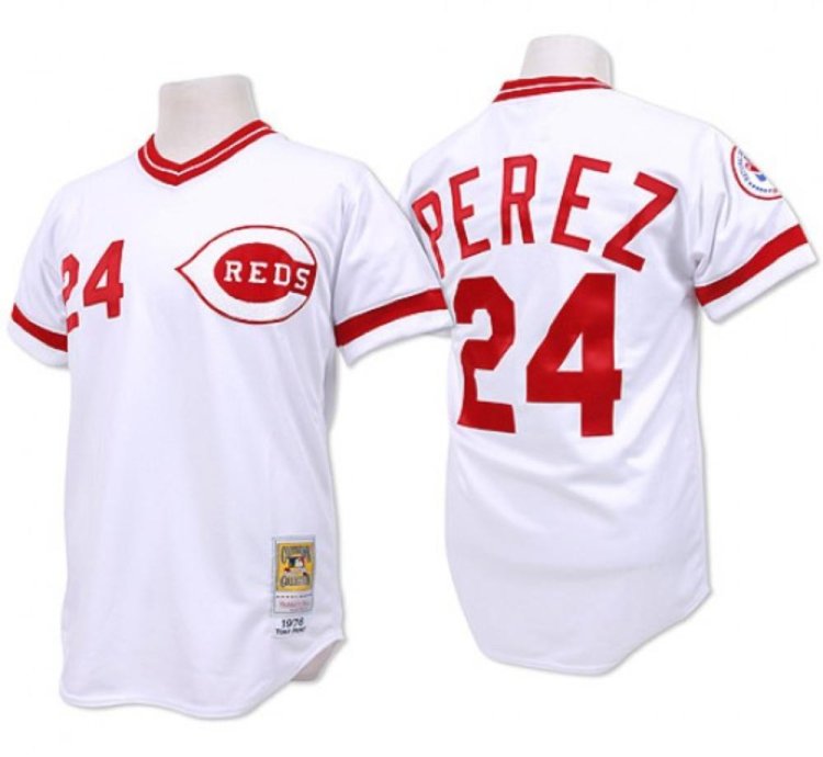 Cincinnati Reds Tony Perez White 1978 Throwback Pullover Jersey