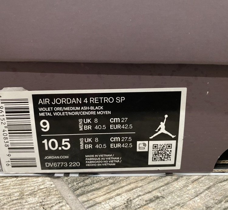 Ds Jordan 4 Ma Mani Re see Description