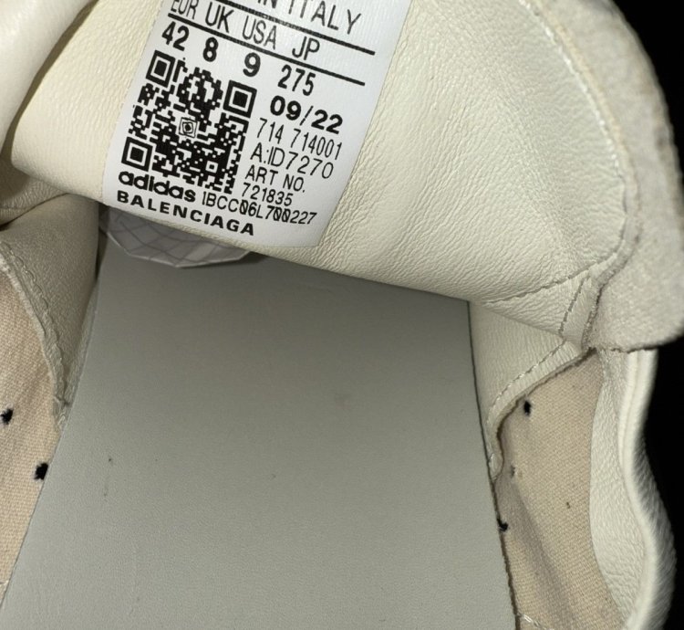 Adidas Balenciaga Stan Smith Off White Black