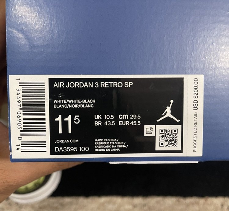 Fragment Air Jordan 3 Retro Sp