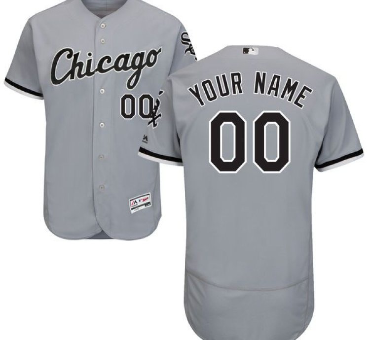 Chicago White Sox Grey Customized Flexbase Majestic Mlb Collection Jersey