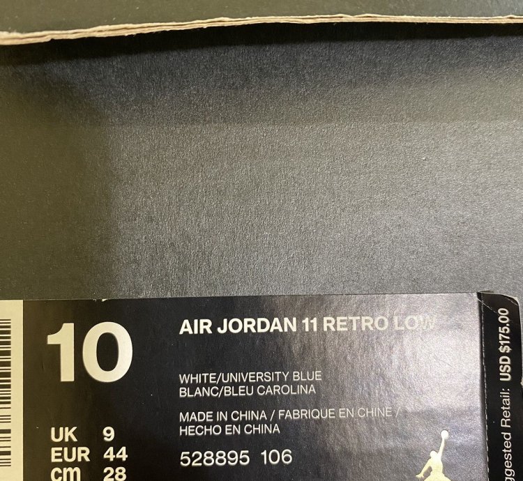 Jodan 11 Low Unc