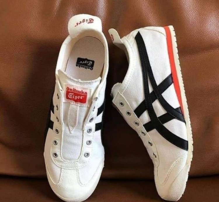 Onitsuka Tiger Slip On Black Orange Slipon