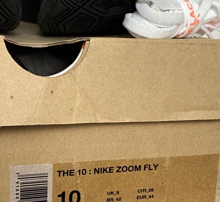 Used Nike Zoom Fly Off White Black Size 10us