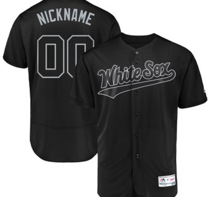 Chicago White Sox Majestic 2019 Players Weekend Flex Base Roster Custom Black Jersey