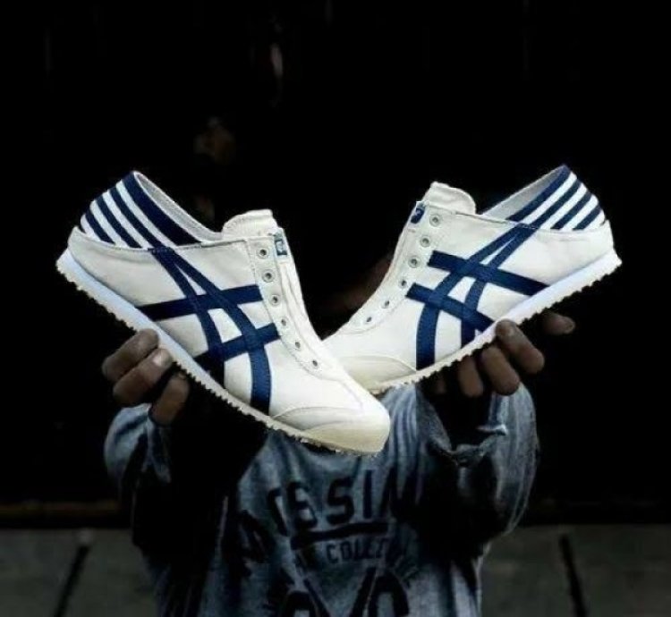 Onitsuka Tiger Slip On Paraty Cream Navy Slipon