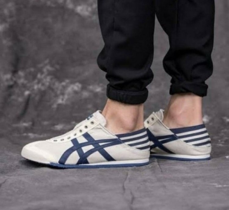 Onitsuka Tiger Slip On Paraty Cream Navy Slipon
