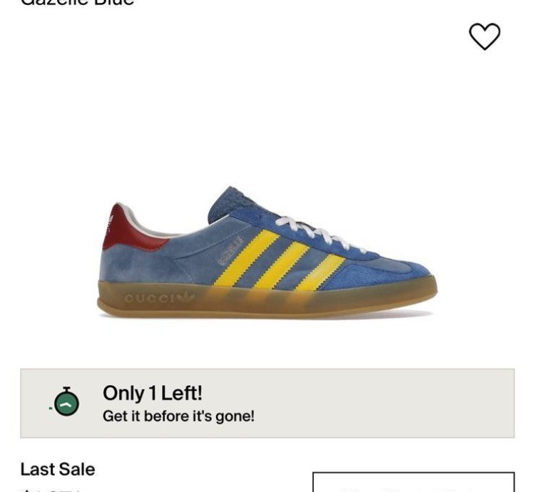 Adidas Gucci Gazelle Blue - 9
