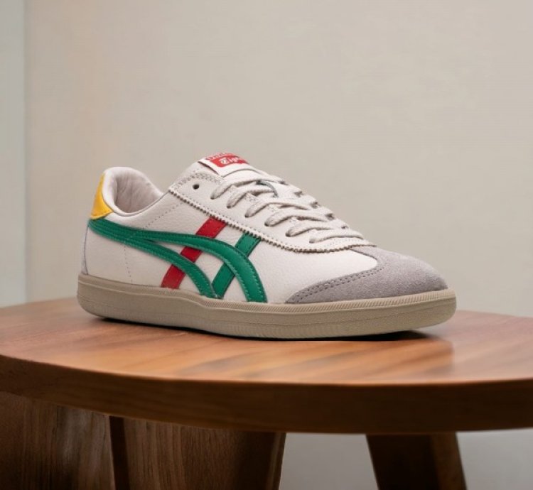 Onitsuka Tiger Tokuten Beige Cream Green Sneakers