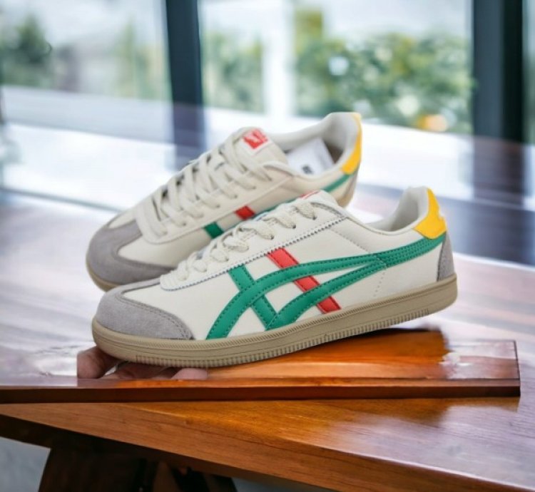 Onitsuka Tiger Tokuten Beige Cream Green Sneakers