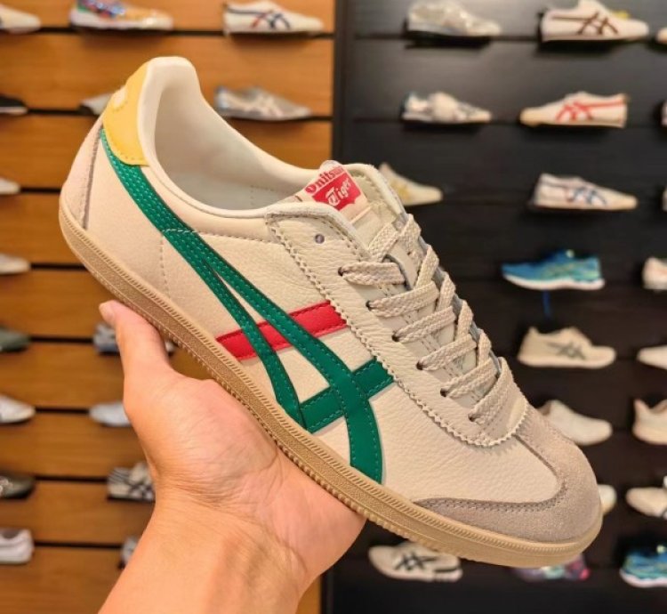 Onitsuka Tiger Tokuten Beige Cream Green Sneakers
