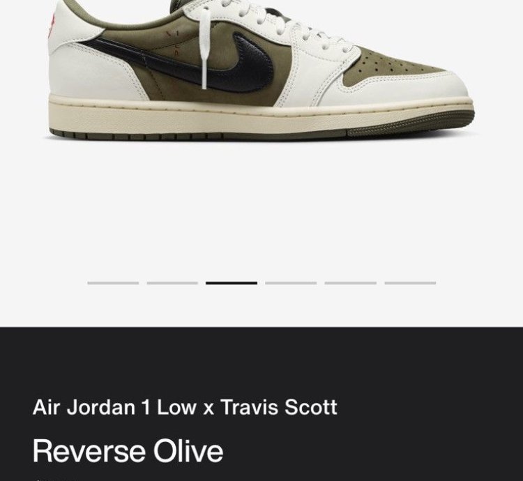 Jordan 1 Low Travis Scott Olive