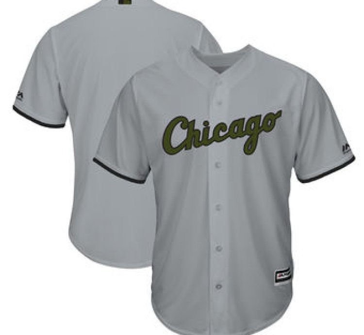 Chicago White Sox Majestic Gray 2018 Memorial Day Cool Base Team Custom Jersey