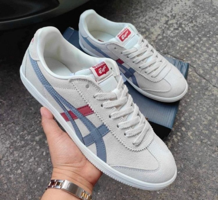 Onitsuka Tiger Tokuten Grey Red Sneakers