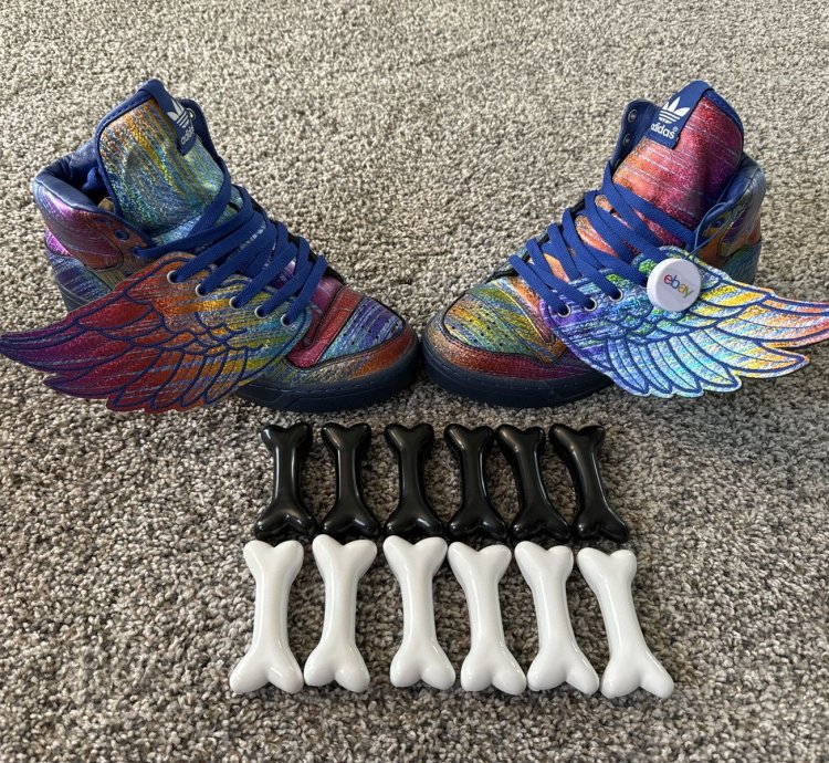 Adidas Jeremy Scott Rainbow Wings Bones Size 9 5 Rare