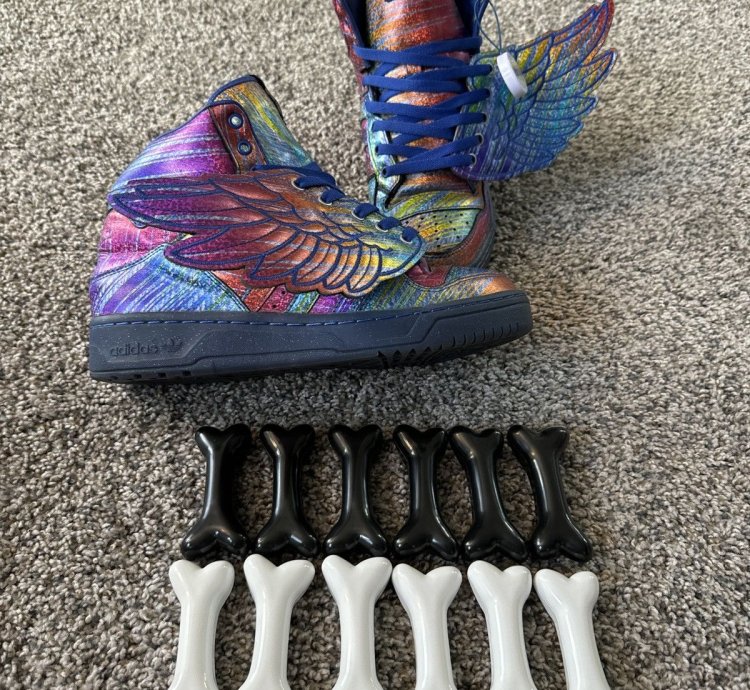 Adidas Jeremy Scott Rainbow Wings Bones Size 9 5 Rare