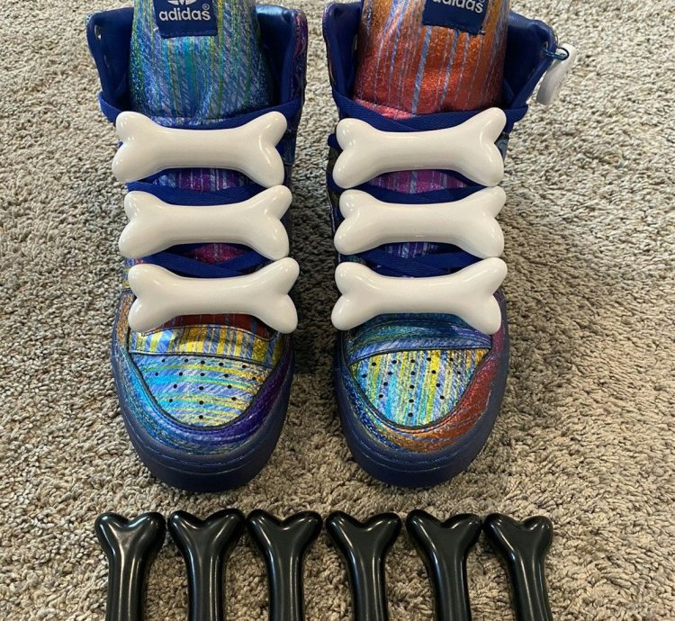 Adidas Jeremy Scott Rainbow Wings Bones Size 9 5 Rare
