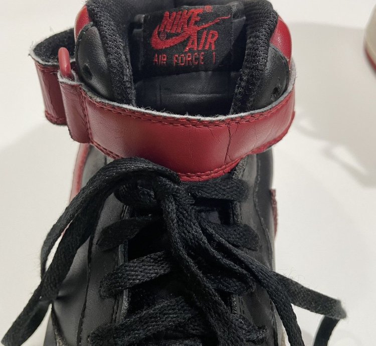 Vintage Nike Air Force 1 Bred Mid Chicago Bulls Leather