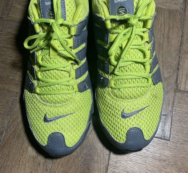 Vintage Men Nike Shox Y2k Gray Yellow Sneakers Shoes