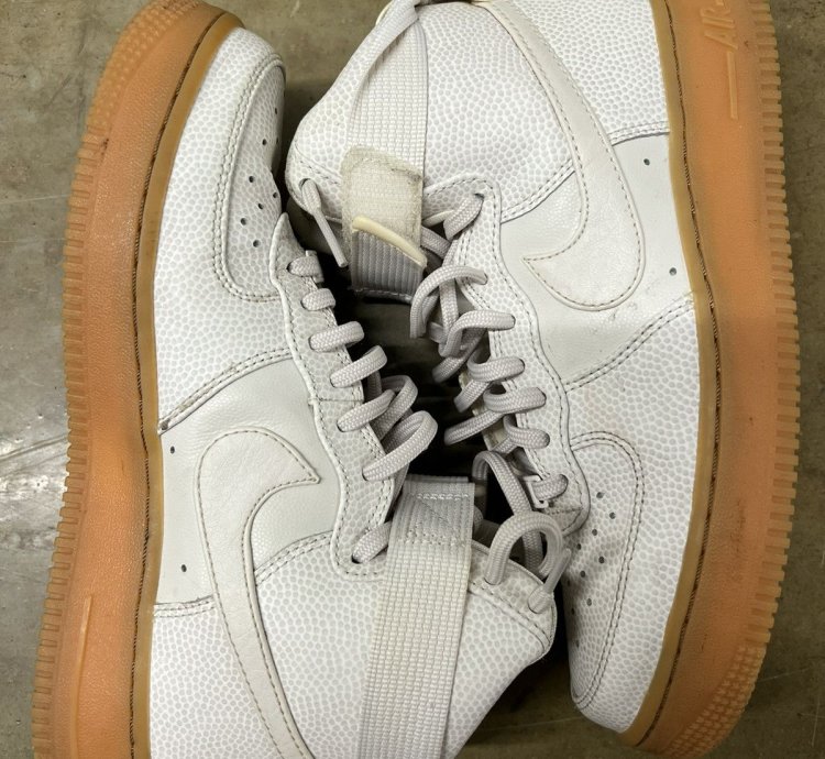 Vintage Nike Air Force 1 High Gum Bottom Utility Strap Shoes