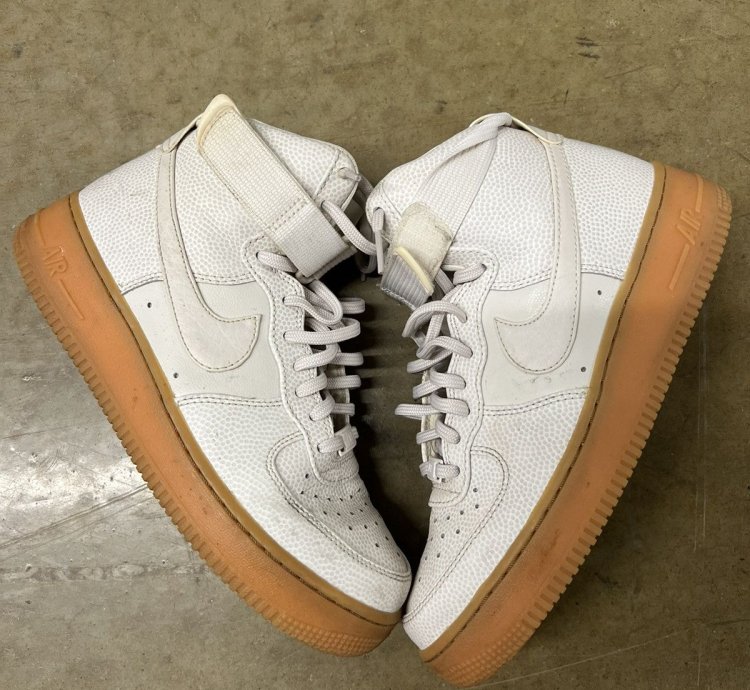Vintage Nike Air Force 1 High Gum Bottom Utility Strap Shoes