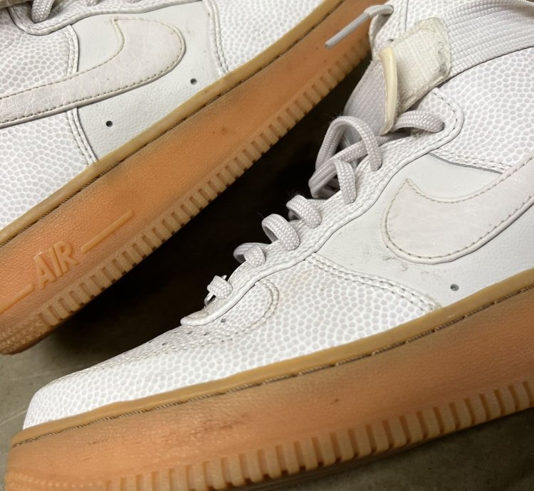 Vintage Nike Air Force 1 High Gum Bottom Utility Strap Shoes