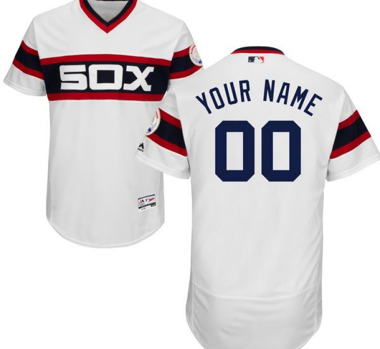 Chicago White Sox White Pullover Customized Flexbase Majestic Mlb Collection Jersey 1