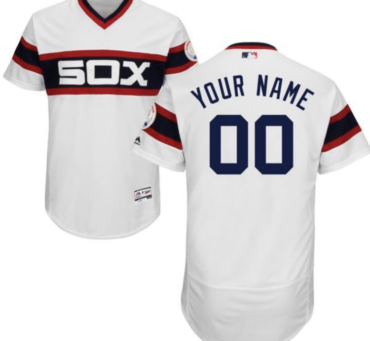 Chicago White Sox White Pullover Customized Flexbase Majestic Mlb Collection Jersey