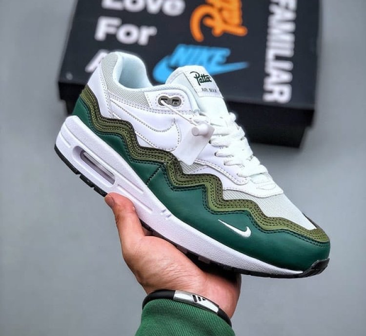 Patta X Nike Air Max 1 Concept Green White Running Shoes