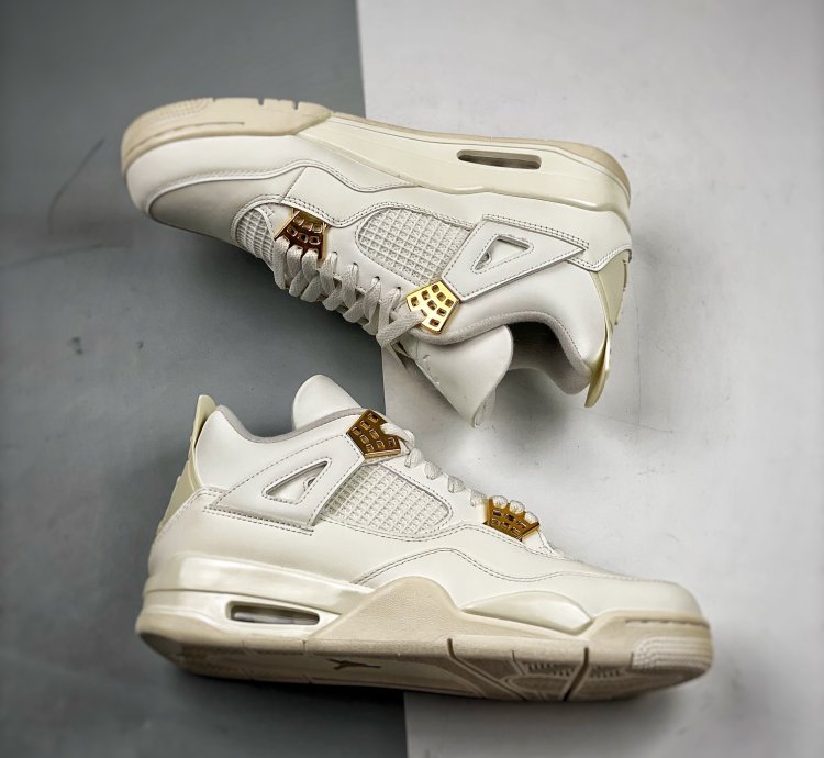 Nike Air Jordan 4 White Gold