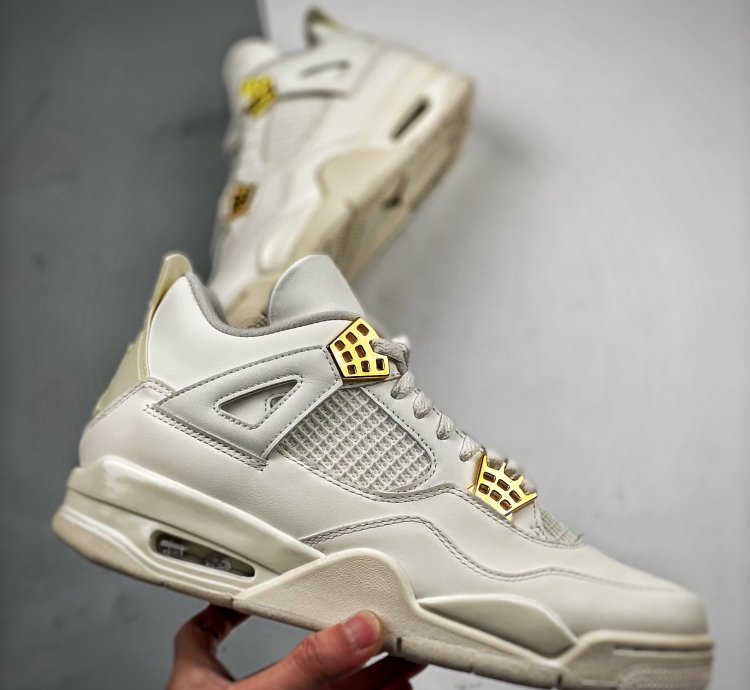 Nike Air Jordan 4 White Gold